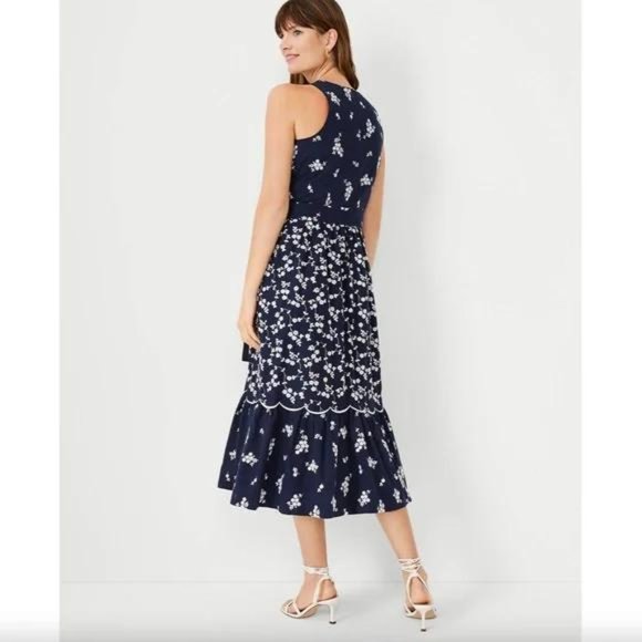 New Ann Taylor Floral Embroidered Midi Dress - Picture 2 of 3